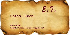Eszes Timon névjegykártya